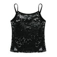thumbnail image 3 of TiaoBug Kids Girls Shiny Sequined Adjustable Shoulder Straps Tank Top Dance Performing Camisole 6-16, 3 of 7