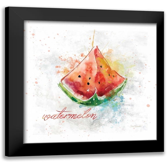 Robinson, Carol 12x12 Black Modern Framed Museum Art Print Titled - Fresh Watermelon