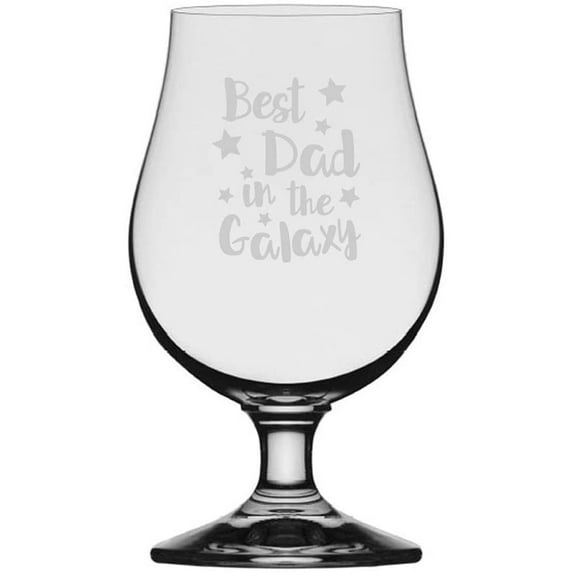 Best Dad In The Galaxy Father's Day Etched 13.25oz Iona Beer Glass