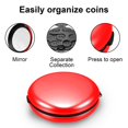 thumbnail image 3 of WJCA Portable 7-Slot Yen Coin Holder with Mirror, Compact Change Organizer for Car Travel and Daily Use, Red., 3 of 6