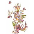 thumbnail image 2 of Kit Punto Cruz Hilo Algodón Gato Y Flores 11CT Bordado Parcial Artesanal Hecho A Mano, 2 of 8