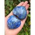 thumbnail image 4 of Lapis Lazuli Gemstone Hearts, Polished Lapis Lazuli Puffy Hearts, Lapis Lazuli Palm Stone, Lapis Lazuli Heart (2 Hearts）, 4 of 9
