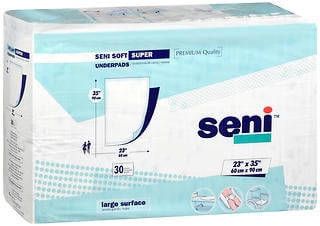 Seni Soft Super Underpads Large - 2 pack, 30 each