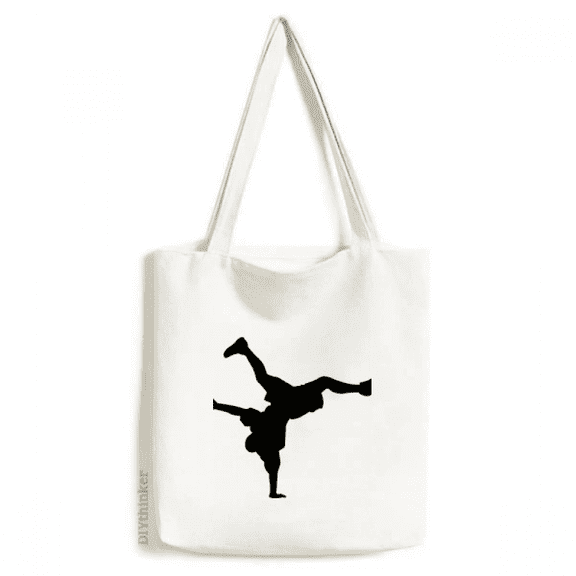 Handstand Breaking Dancer Sports Tote Canvas Bag Shopping Satchel Casual Handbag