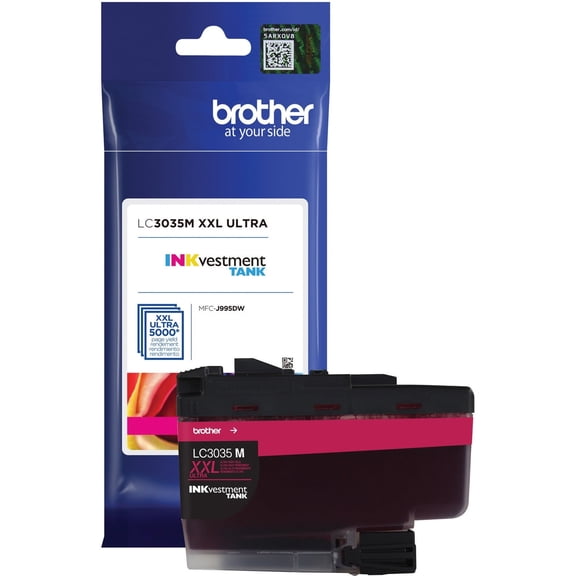 Brother Genuine LC3035M, Single Pack Ultra High-yield Magenta INKvestment Tank Ink Cartridge, Page Yield Up To 5,000 Pages, LC3035