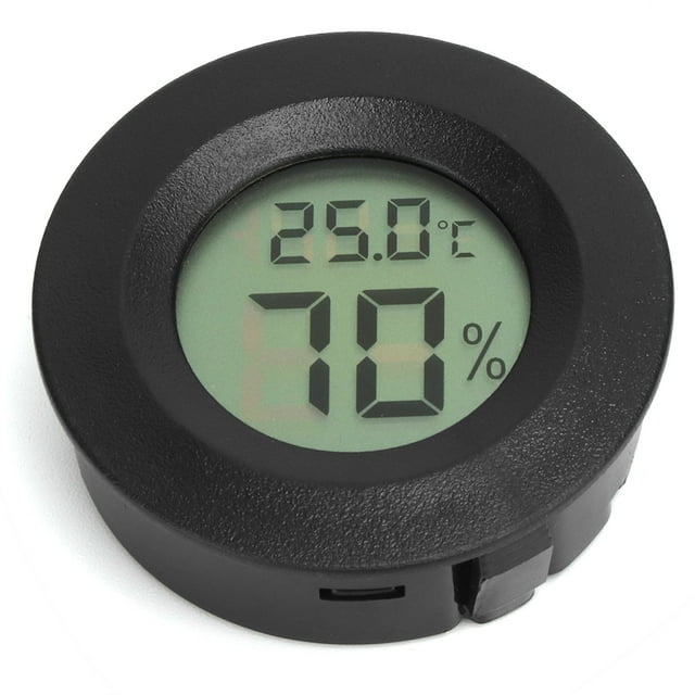 Thermomètre Rond pour Reptiles, Hygromètre Numérique Intégré pour Reptiles