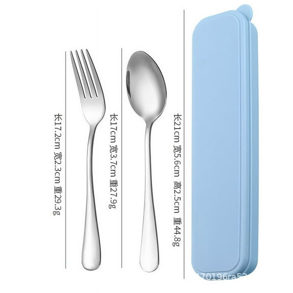 Portable Stainless Steel Cutlery Suit with Storage Box Chopstick Fork Spoon Knife Travel Tableware Set Camping Cutlery