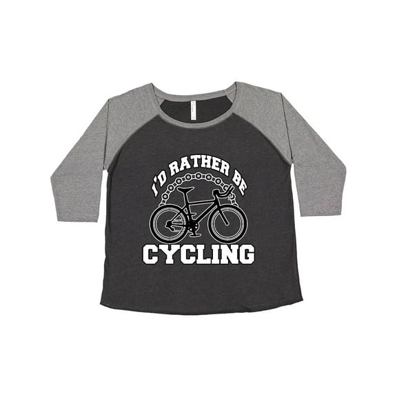 Inktastic I'd Rather Be Cycling Women's Plus Size T-Shirt