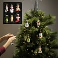 thumbnail image 4 of Christmas Glass Specialty Shape Ornament Set - Snowman, Santa & Tree Designs for Festive Household Decor, Durable Glass Material, Perfect for Christmas Tree Hanging & Tabletop Displays, B, 6pcs, 4 of 6