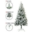 thumbnail image 2 of Perfect Holiday 6 Ft Snow Flocked Christmas Tree, 583 pvc branch tips with Metal Stand, 2 of 5