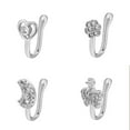 thumbnail image 4 of HOOUN Fake Piercing Nostril Clip Fashion Cartilage Earrings Nose Cuff Ring Jewelry -7, 4 of 9