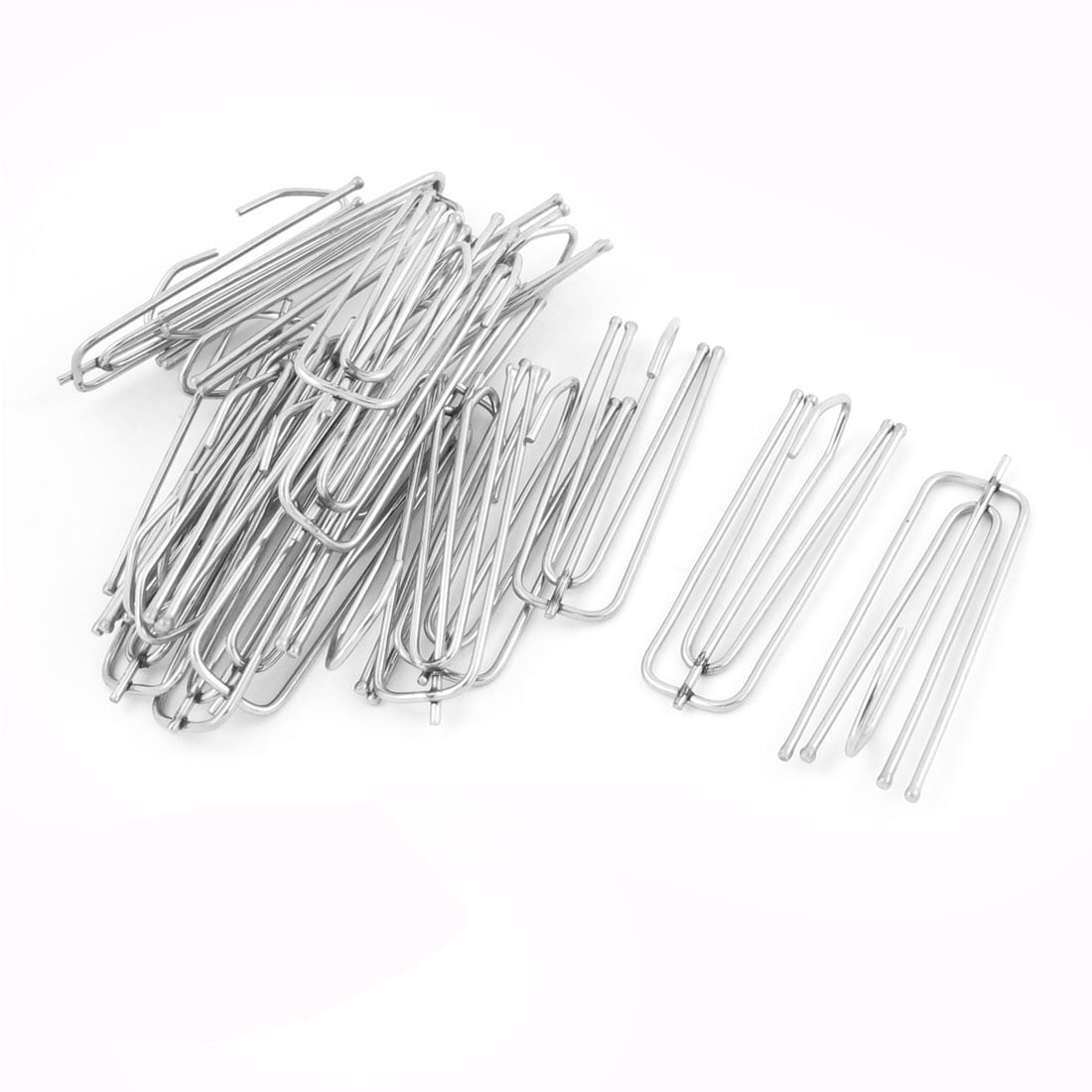 20 Pcs Stainess Steel Deep Pinch Pleat Prong Curtain Hooks