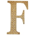 thumbnail image 3 of BalsaCircle 4" Gold Solid Letter F Self-Adhesive Rhinestones Gems Sticker, 3 of 7