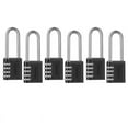 thumbnail image 1 of Paquete de 6 Candados Con Combinación para Exteriores, Candado Con Grillete de 6,5 cm, Candado Con Combinación Reiniciable de 4 Dígitos Impermeable, 1 of 5