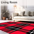 thumbnail image 2 of ODIKA 5'x7' Machine Washable Non-Slip Area Rug, Bold Buffalo Plaid Featuring Strong Contrasting Squares High Traffic Rug, Red, 615260, 2 of 7