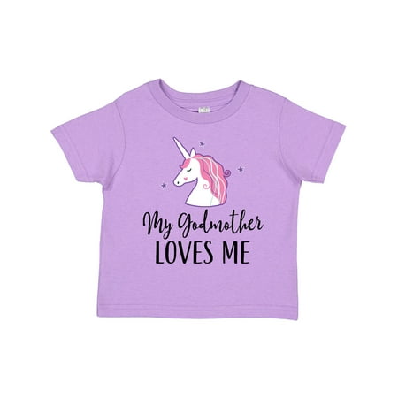 

Inktastic My Godmother Loves Me Unicorn Gift Toddler Toddler Girl T-Shirt