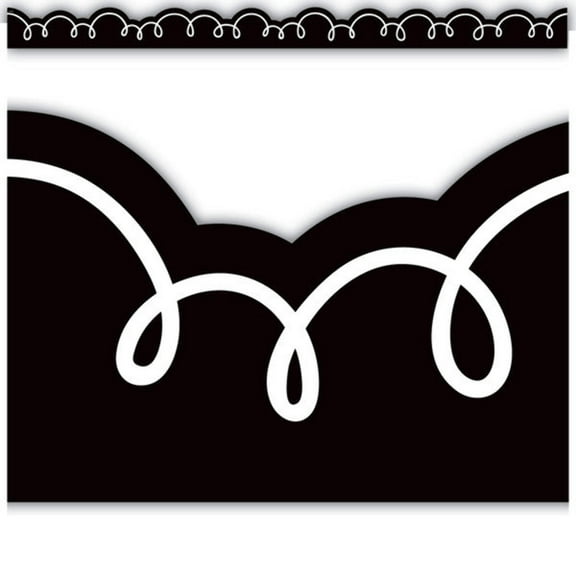 Black with White Squiggles Die-Cut Border Trim [TCR6810]