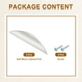 thumbnail image 3 of Uxcell 2 Pack Half Moon Cabinet Pull, 3.78" Hole Center Drawer Pulls Zinc Alloy Brushed Cabinet Pull Handles for Kitchen Cupboard Dresser Cabinet Hardware, Silver, 3 of 8