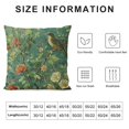 thumbnail image 5 of PRATYUS Green Chinoiserie Pillow Cover Vintage Bird Flower Throw Pillow Covers Farmhouse Floral Decorative Pillowcase Outdoor Square Cushion Cover for Couch Sofa Bedroom Decor 12x12in, 5 of 5