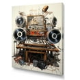 thumbnail image 2 of Designart "Turn In Graphic Form" Turntables & Boom Boxes Canvas Wall Art, 2 of 7
