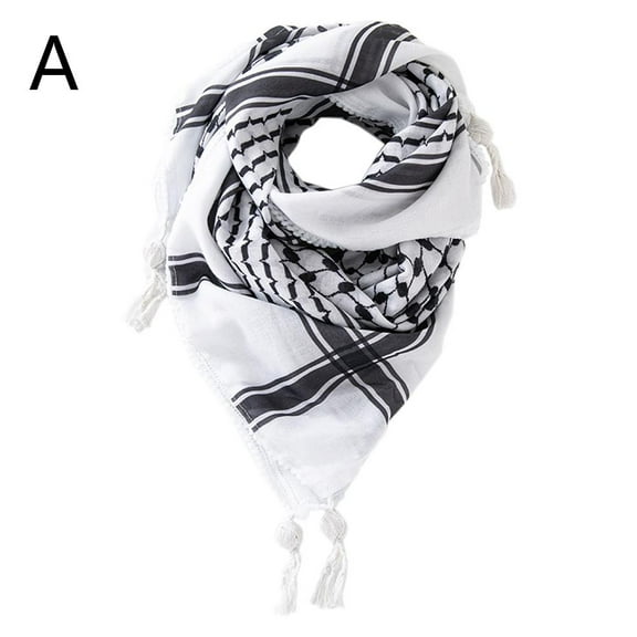 Adult Men Arab Head Scarf Jacquard Cotton Palestine Bandana Keffiyeh Arabic Arabian 137x137cm Accessories Costume Scarf