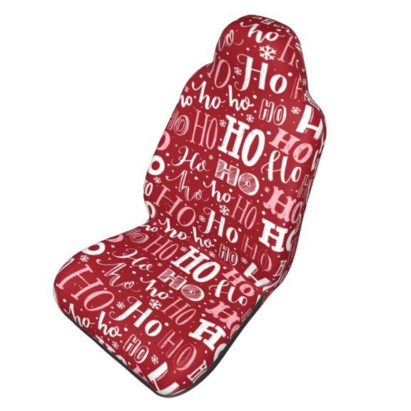 Picia Ho Funny Christmas Print Waterproof Sweating Car Seat Cover for Post Gym Workout, Running, Beach and Hiking, Universal Fit Anti-Slip Bucket Seat Protector