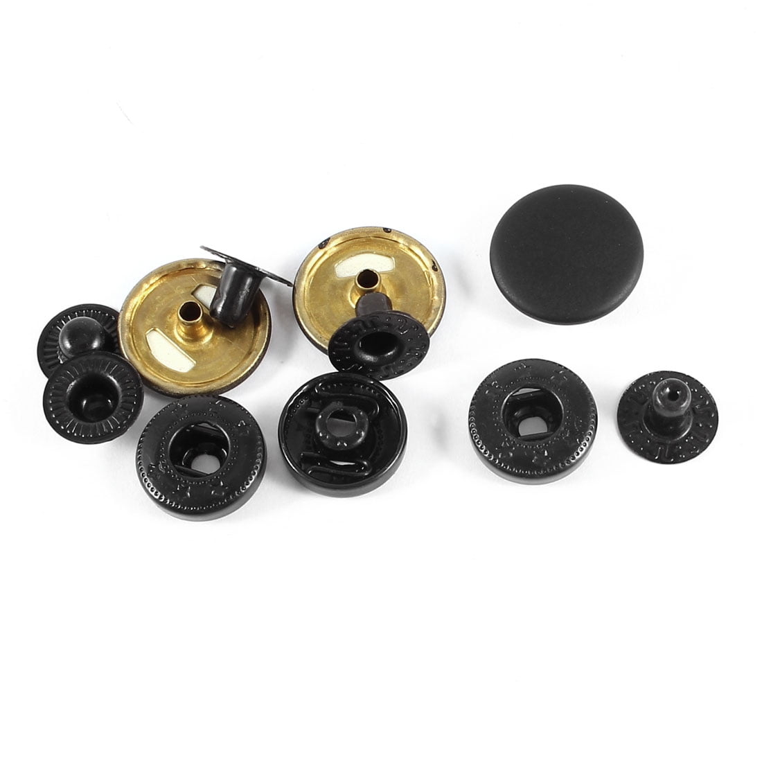 15 Sets 17mm Matte Black Heavy duty Poppers Snap Fastener Sewing Leather Button