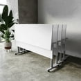 thumbnail image 3 of BizChair Commercial Grade 72" x 24" Heavy-Duty Nesting Flip Training Table with T-Legs, Modesty Panel, 1" Thick Gray Tabletop, and Gray Steel Frame, 3 of 17