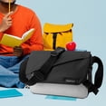 thumbnail image 1 of Bolso bandolera para hombre, bolso cruzado a la moda para mujer, para senderismo, Camping, ciclismo, caminar Negro Gris Claro, 1 of 8