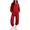 Red, variant on 2 Piece Lounge Set for Women Relaxed Long Sleeve Tee Mid Rise Jogger Workout Outfits Matching Track Suits