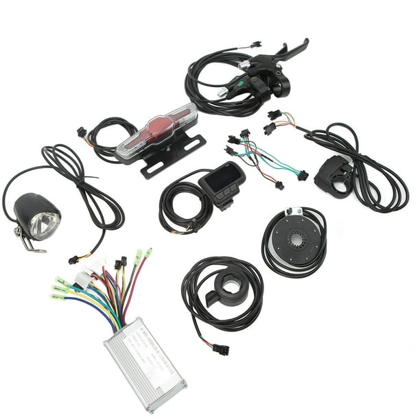Juego De Dial De Acelerador De Luz De Bicicleta Eléctrica, Carcasa De Controlador De Metal Impermeable Kit De Conversión De Bicicleta Eléctrica Medidor ABS Para Modificación