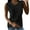 Black, variant on Hiiyo Women's Lace Tank Top Summer Casual Sleeveless Shirt, White M