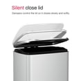 thumbnail image 6 of Innovaze 8 Gallon/30 Liter Rectangular Stainless Steel Step-on Trash Can for Kitchen office, Silver, 6 of 8