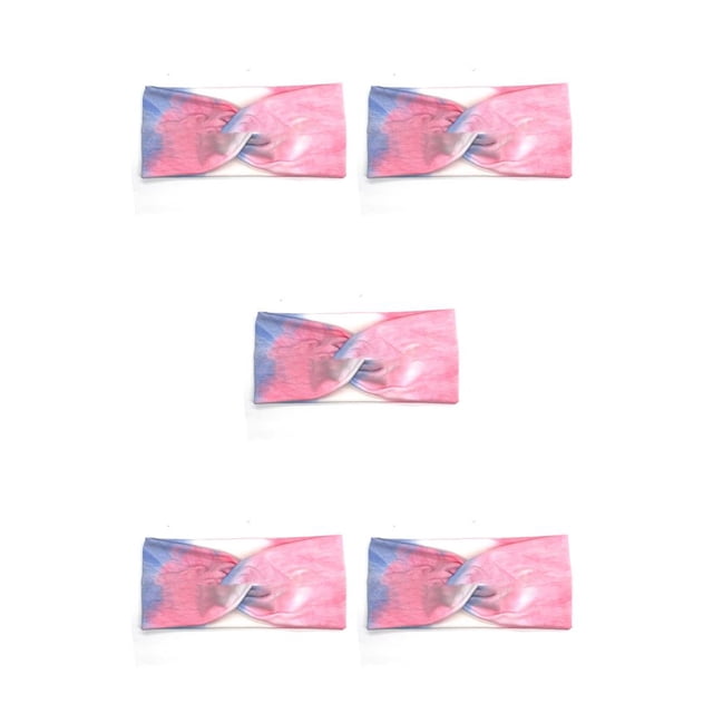 Sonducket Diadema de ganchillo Estampado de leopardo Deportes Ajustable Alta elasticidad Accesorios para el peinado del cabello para Sporting Tie-dye 2 Type2 NO2 Sonducket CBP379214
