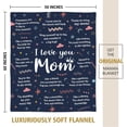 thumbnail image 2 of LHSHID Gifts for Mom from Daughter or Son Mom Birthday Gifts Blanket for Mom Mom Gifts for Mothers Day Christmas Thanksgiving I Love You Mom Gifts Fluffy Blanket 60x80in, 2 of 5