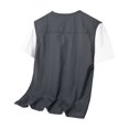 thumbnail image 4 of HOOMEUMY Mens Cargo Vest Workout Sleeveless Clothes Fashion 2025 Trendy Classic Solid Coat V-Neck Jacket Pockets Design Casual Gray L, 4 of 4
