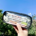 thumbnail image 4 of SHIMELE PVC Pencil Case Transparent Storage Bag | Clear Plastic Stationery Organizer | Large Capacity Multipurpose Zipper Pouch for Office & Craft Supplies, 4 of 7