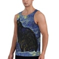 thumbnail image 2 of Goofa Shambhala Cat In Van Gogh Impressionist Pattern Men's Workout Tank Top Slim-Fit Tank Quick Dry Fit Muscle Tank Top Beach Tank Top Bodybuilding Sleeveless T Shirt-XX-Large, 2 of 7