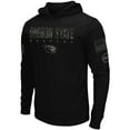 thumbnail image 2 of Men's Colosseum Black Oregon State Beavers OHT Military Appreciation Hoodie Long Sleeve T-Shirt, 2 of 4