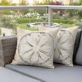 thumbnail image 5 of Pack of 2 Outdoor Pillow Covers 26x26 Inch Waterproof Sand Dollar Coastal Throw Pillow Covers,Decorative Couch Pillow Case Sham Summer Beach Beige Sea Pillowcases Cushion Covers for Patio Garden, 5 of 8