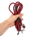 thumbnail image 2 of Pet Dog 3 Way Nylon Woven Coupler Traction Leash 3 Small Dogs Walking Leader, 2 of 8