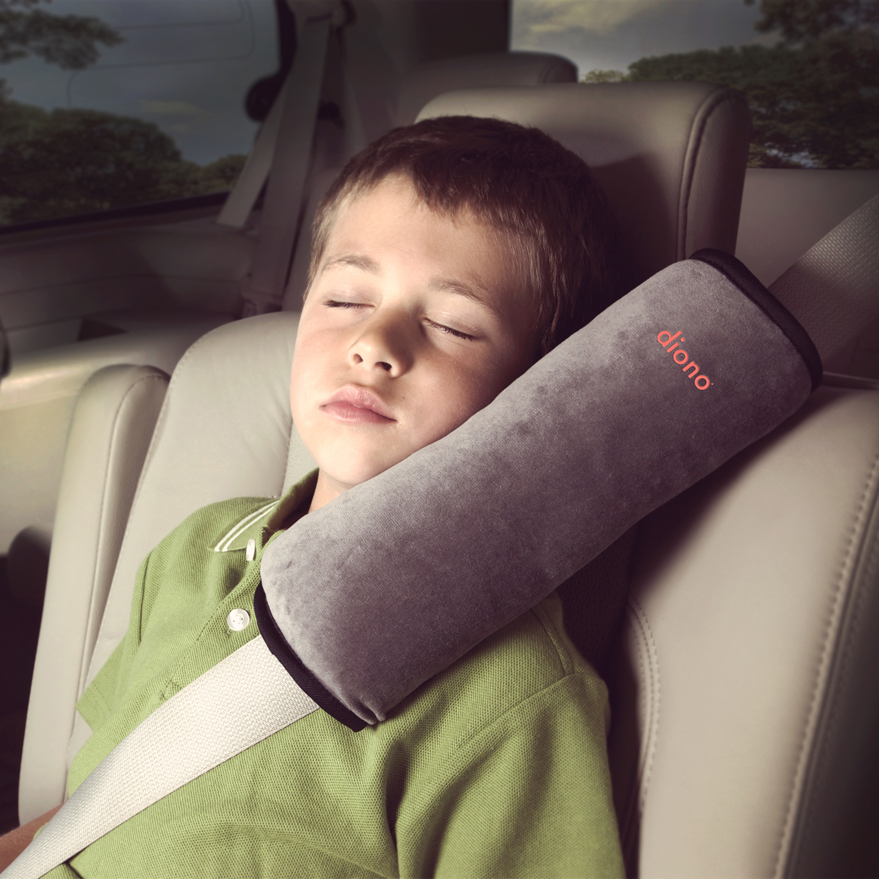 Diono Seat Belt Pillow, Made of Ultra Comfortable, Soft Micro-Fleece Fabric, Grey - image 2 of 3