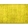 thumbnail image 1 of Ahgly Company Machine Washable Indoor Rectangle Persian Yellow Traditional Area Rugs, 6' x 9', 1 of 4