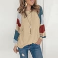 thumbnail image 3 of Hauts Grande Taille pour Femmes Manches Longues Col Rond Rayé Coupe Ample Tunique, 3 of 6