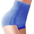 thumbnail image 4 of Sonducket Bragas de fibra de bambú para mujer, ropa interior flexible lavable transpirable de cintura alta de Color sólido, ropa interior, Prendas para la parte inferior del cuerpo Azul oscuro, 4 of 6