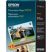 Epson, EPSS041062, Matte Inkjet Presentation Paper, 100 / Pack, White