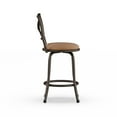 Mainstays 24" Bronze Swivel Bar Stool, Tan Microfiber Seat