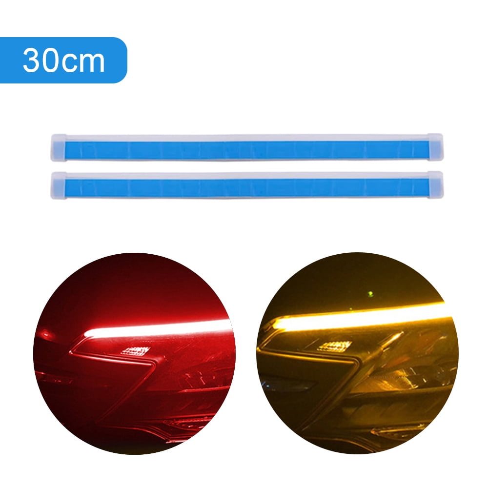 HOTBEST 2X Car LED DRL Strip Light Indicator Daytime Running Lights and