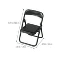 thumbnail image 2 of Mobutofu 6Pcs Phone Holder Stand Mini Chair Shape Black Plastic Folding Function, 2 of 6