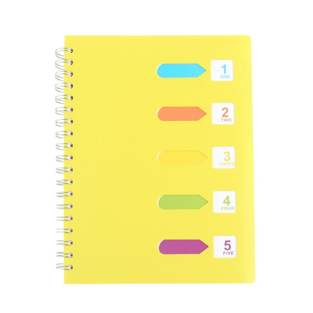 Side-spiral Notebooks Thicken Notepad Category Notepad Students Stationery for Diary Journal Travel (B5 Large Size Yellow)